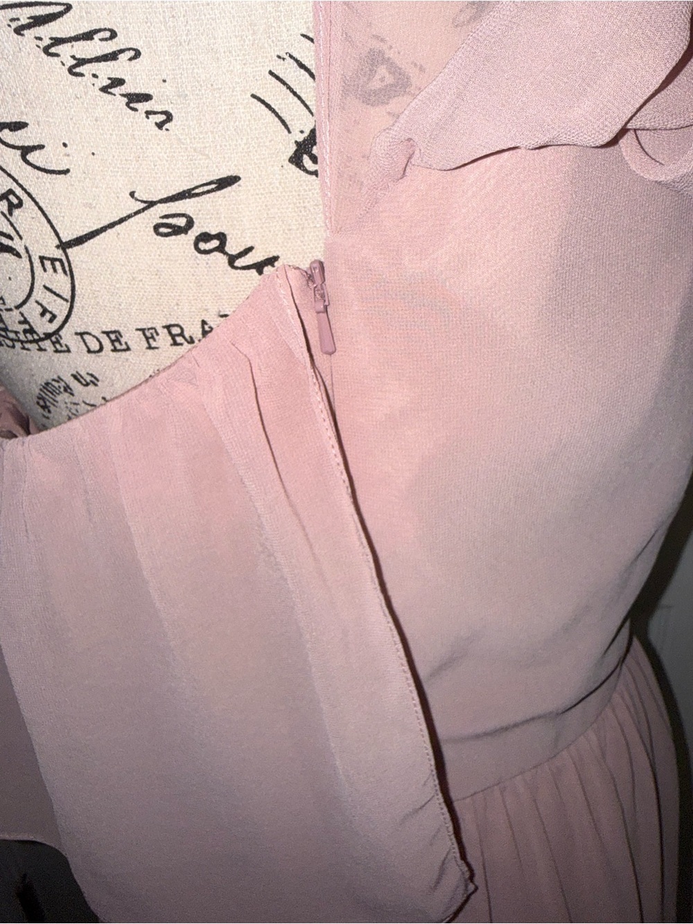 Revelry Pink One Shoulder Chiffon Bridesmaid Maxi Dress Formal Gown size 10 - Picture 7 of 9